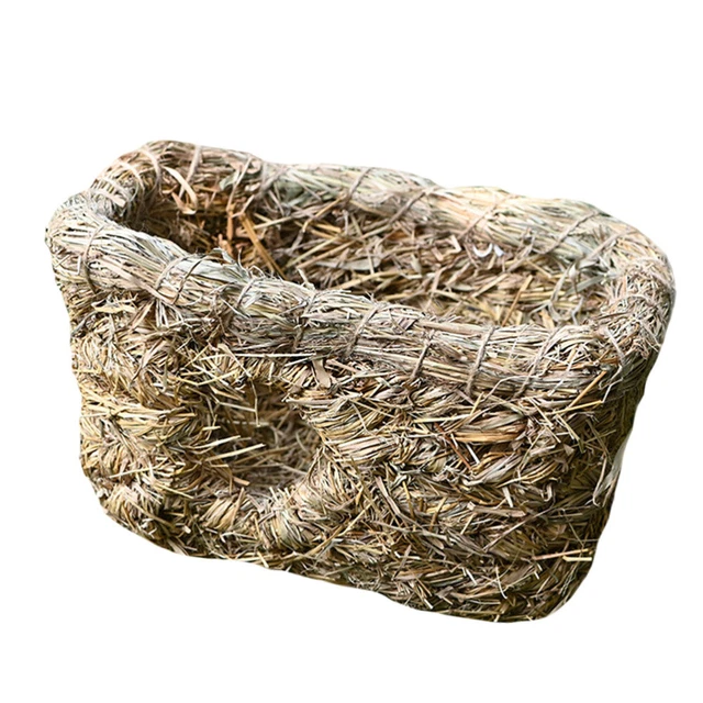 1pc Pet Nest Handgemachtes Stroh Design Gemütliches Haustier House Cat Rabbit Sl