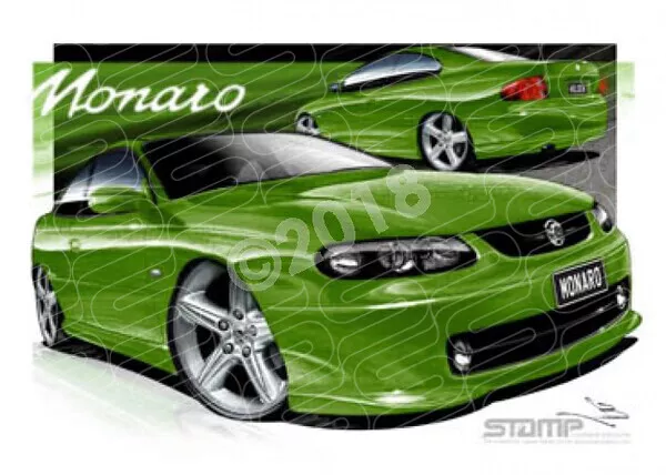 Holden Monaro V2 MONARO V2 HOTHOUSE GREEN A3 FRAMED PRINT (HC18)