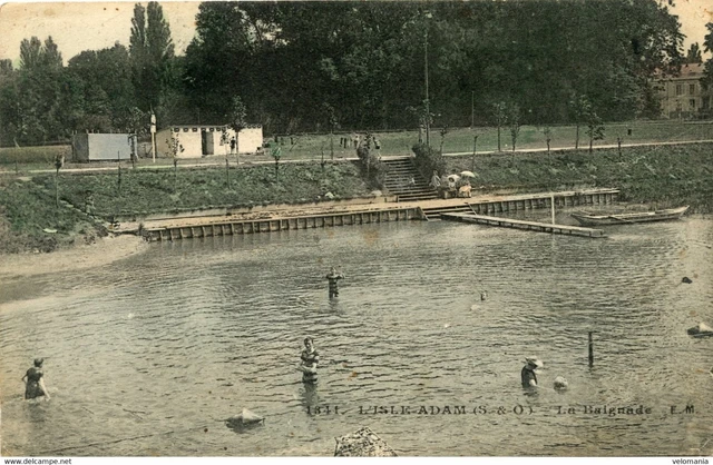12125 cpa 95 L'Isle Adam - La Baignade