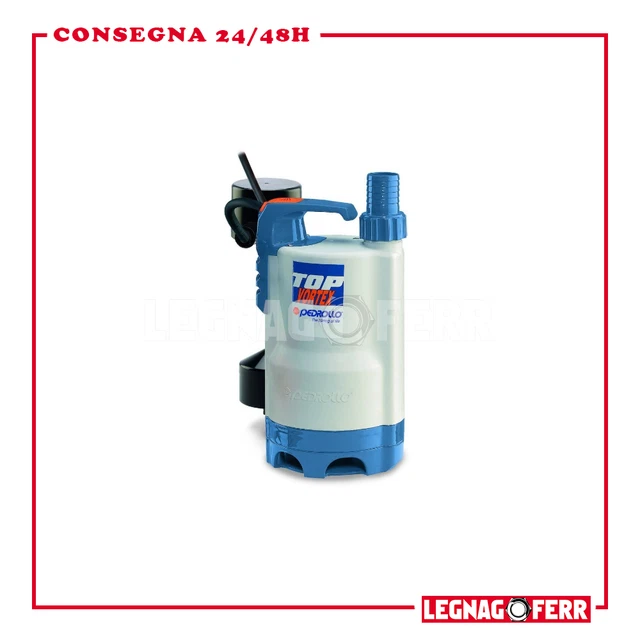 Elettropompa Da Drenaggio Top2 Pedrollo per Acque Chiare 0.5 Hp Con Cavo 5Mt