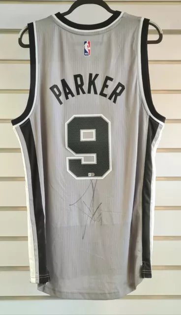 Tony Parker Autographed San Antonio Spurs Black Mitchell & Ness