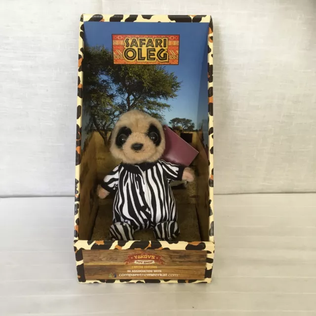 Safari Oleg Soft Toy Of Compare The Meerkat Original Box Tag & Certificate