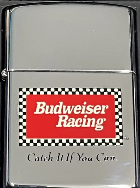 Zippo 1995 Budweiser Racing Catch It If You Can Camel Lighter Sealed In Box 2M
