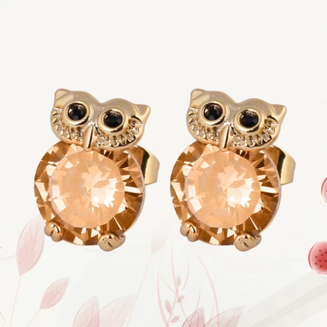 1 Paar Nette Eule Design Ohrring Cartoon Eule Form Ohrringe Ohrstecker Schmuck G