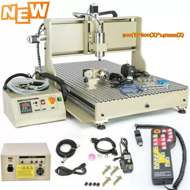 1500W USB 4AXIS 6090 CNC Router Engraving Machine with Remote Control Engraver