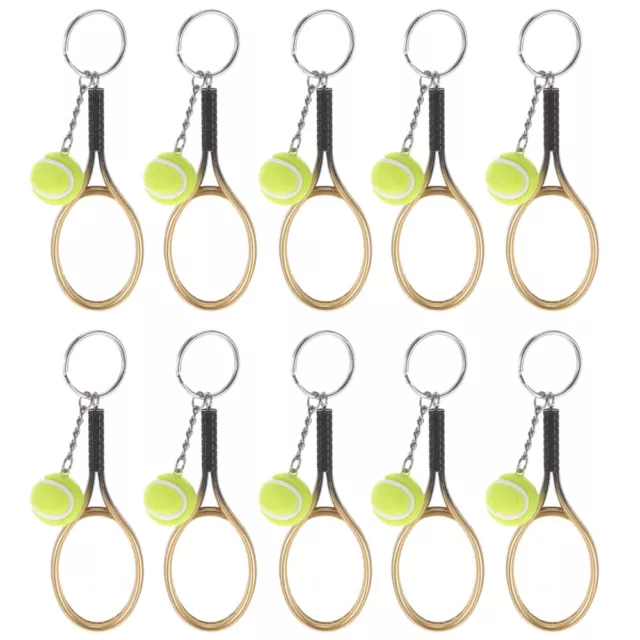 10 Pcs Key Chain Ring Keychains for Backpacks Tennis Holder