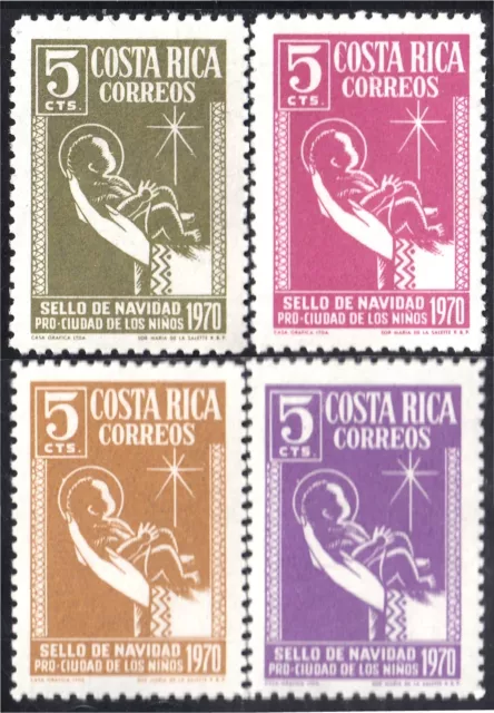 Costa Rica 301/04 1970 Sellos de navidad Pro Ciudad de los niños MNH