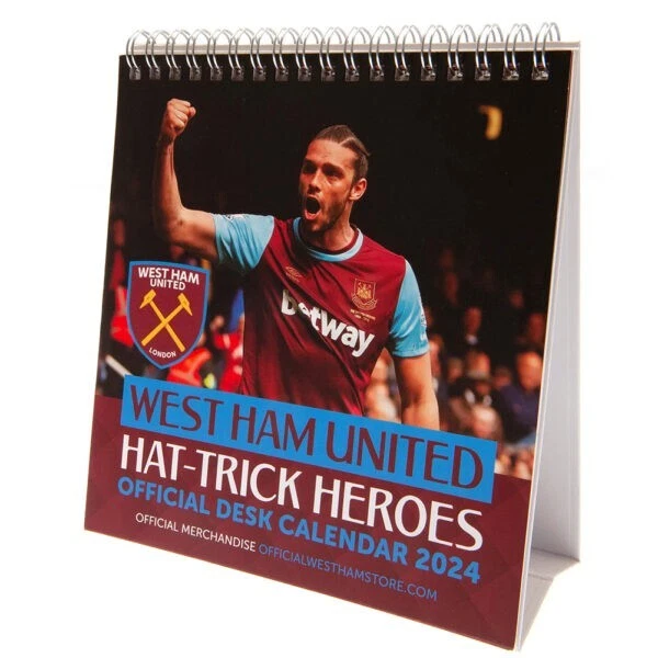 WEST HAM UNITED FC Desktop Calendar 2024 COYI !!! Official Merchandise