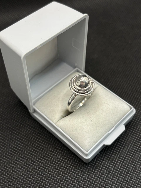 Bague Argent 925 Ancienne - Jonc Alliance Zircon - Taille 54 - Occasion