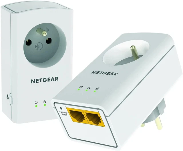 LOT 2 PRISES Adaptateurs CPL Netgear Powerline XAVB6504 / 600 Mbps (XAV6504) EUR 49,99 - FR