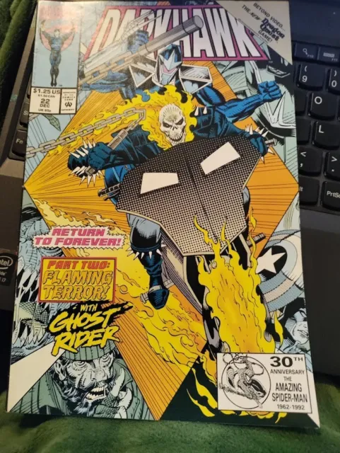 DARKHAWK #22 (1992) Ghost Rider, Captain America, Danny Fingeroth, Marvel Comics