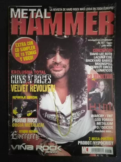 Metal Hammer Magazine N°197 Guns N'Roses David Lee Roth Lacuna Coil