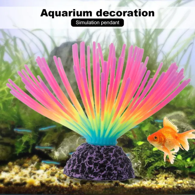 Underwater Artificial Aquarium Fish Tank Plants Silicone Iridescent Coral Plants