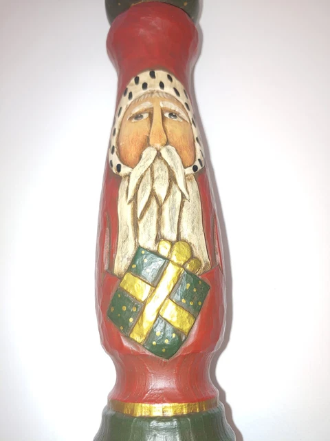 Lori Miller Whispering Pines Wood Carving 14" Figure 2003, Folk Art,signed