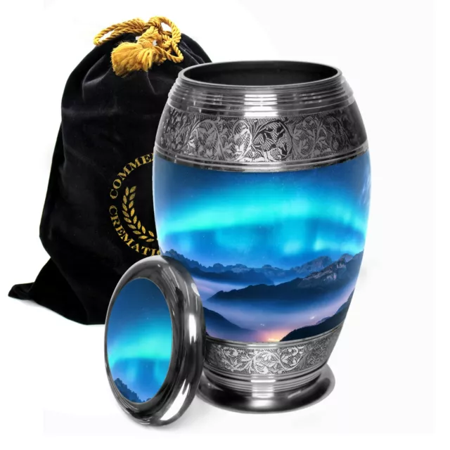 Aurora Borealis Urns for Human Ashes Large Cremation Urn Cremation Urns Adult