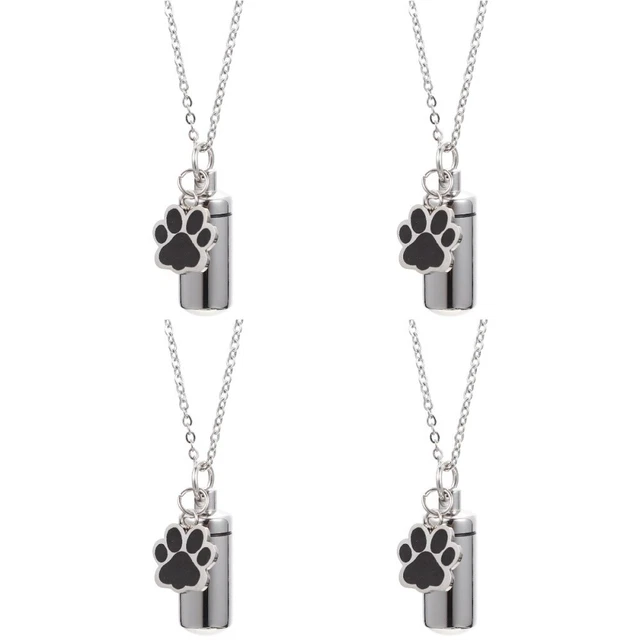 Confezione da 4 gioielli urna animali domestici per i funerali ricordo collana loto