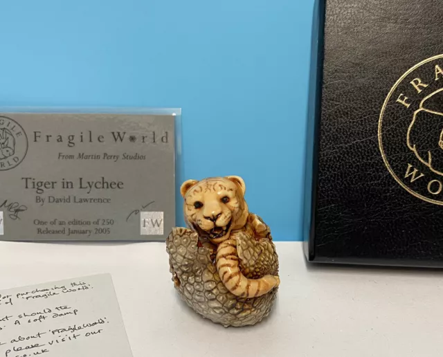 Harmony Kingdom Mps Fragile World Tiger In Lychee Figurine By David Lawrence