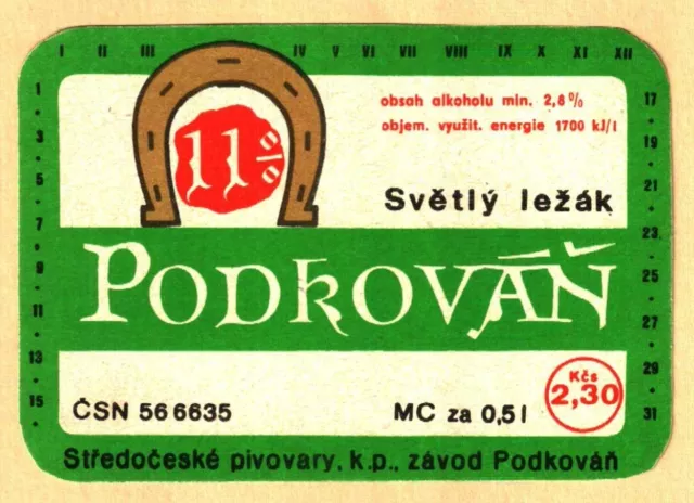 ETICHETTA - Podkováň Světlý Ležák 11% -  Boemia centrale - Podkovan - N. 90