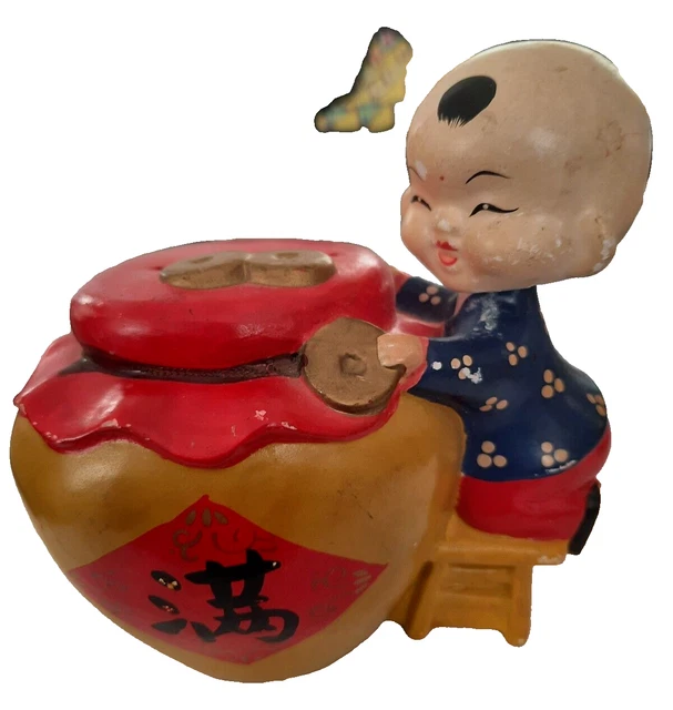 2 Figurines Japonaises Années 1950 - Tête Sur Ressort - Occasion