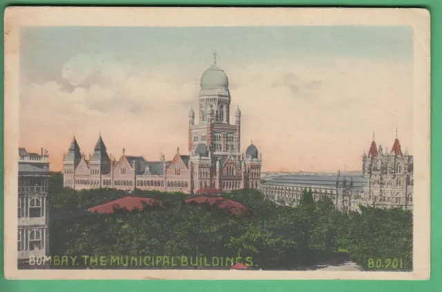 🌞 Municipal Buildings, Bombay, India - Pre 1914 😊Buy 2 Get 1 Free