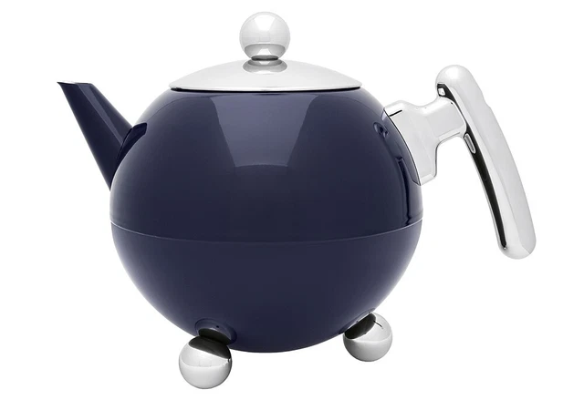 BREDEMEIJER Teekanne Bella Ronde 1,2l Edelstahl Oxford blau   107235