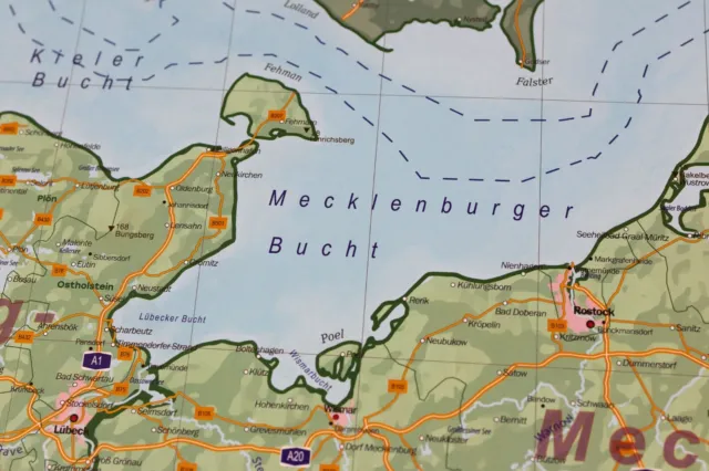 XL Deutschlandkarte (politisch) mit Laminierung Wandkarte 140 x 100 cm 3