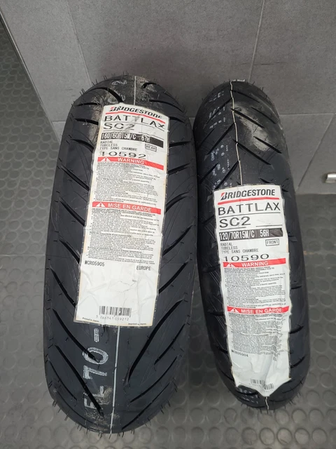 COPPIA GOMME SCOOTER BRIDGESTONE SC2 120/70/15 160/60/15 YAMAHA