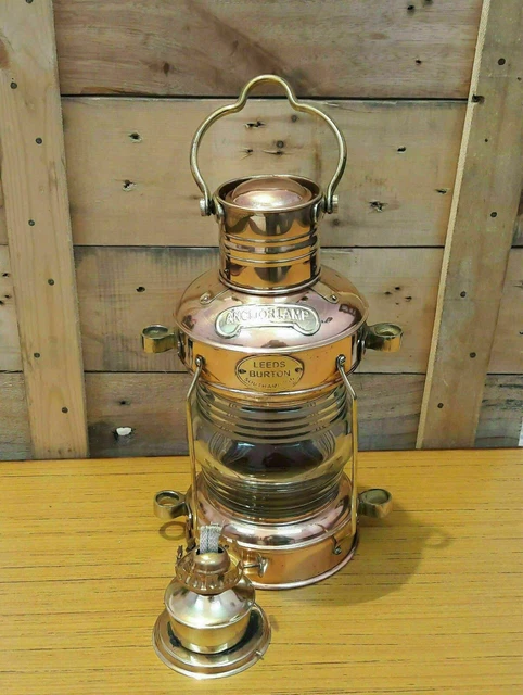 Messing & Kupfer Anker Öl Lampe Nautisch Maritim Schiff Laterne Boot Lampe Licht
