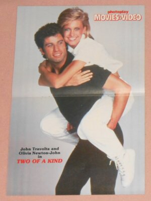 OLIVIA NEWTON JOHN TRAVOLTA-Vintage Aussie TV WEEK Pinup Poster 1984 2