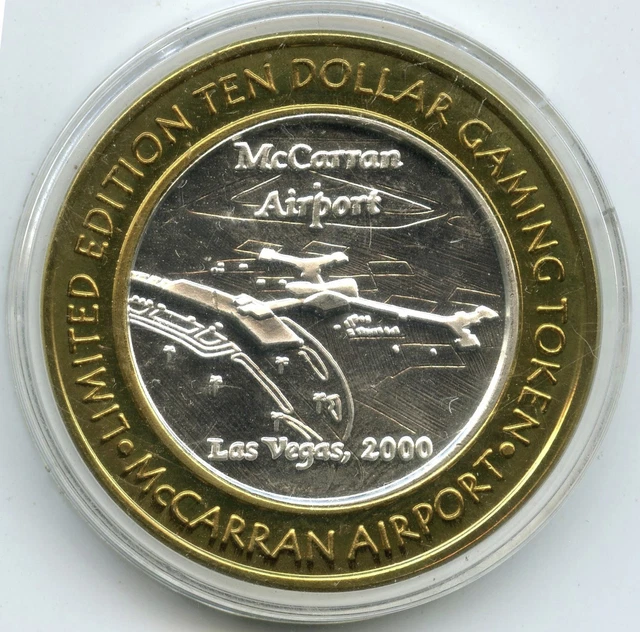 6 OZ .999 Silver McCarran Airport “Las Vegas 1958” Ten Dollar