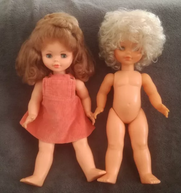 Lot de deux anciennes poupées BELLA 45 cm - No Clodrey Gégé Raynal