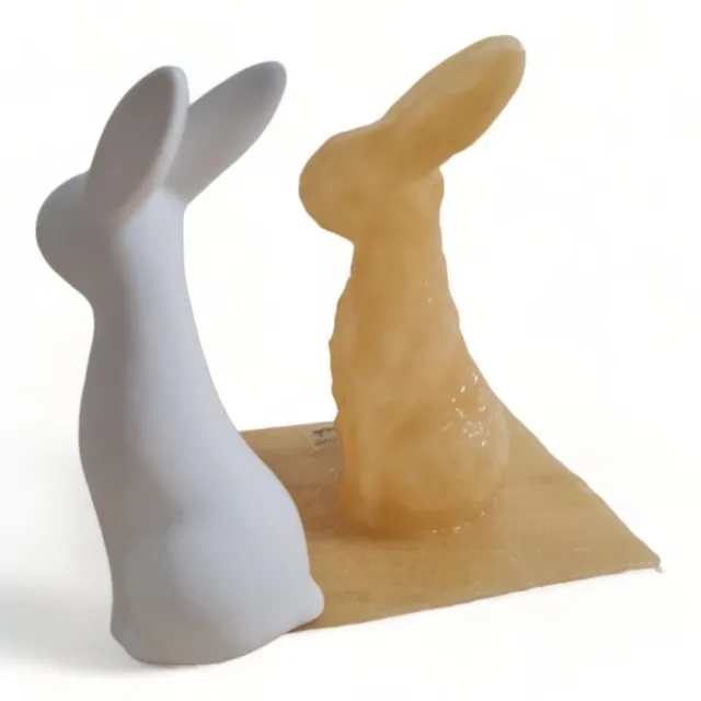 Molde de fundición hágalo usted mismo, molde de hormigón de látex para un conejo delgado (274) Pascua