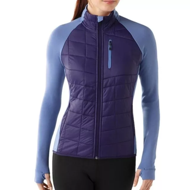 Smartwool Women's PhD Smartloft Divide Full Zip Hiking Outdoor Purple Jacket M