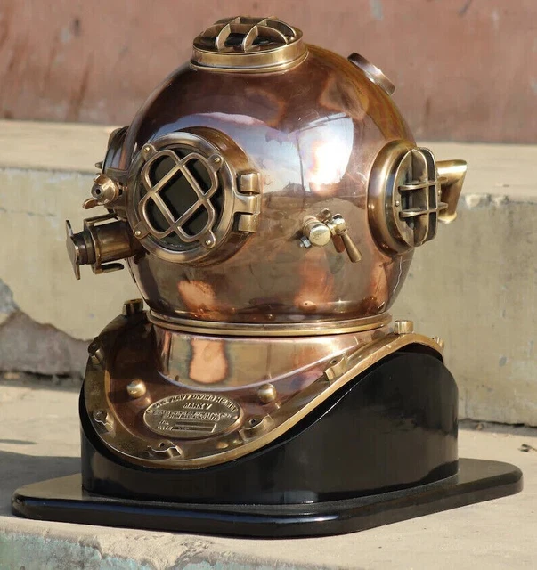 Casque De Plongée Vintage Laiton Reproduction - Style Mark IV Deep Sea US Navy - Objet Décoratif