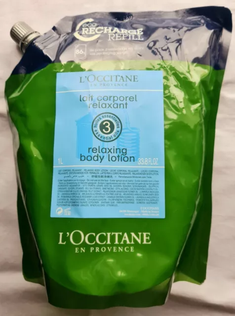 L'OCCITANE Luxury Relaxing Body Lotion, En Provence, 1000ml eco refill. France