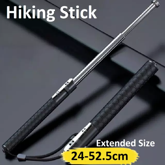 Self Retractable Hiking Stick Multi-Tool Portable Outdoor Walking Camping Sticks