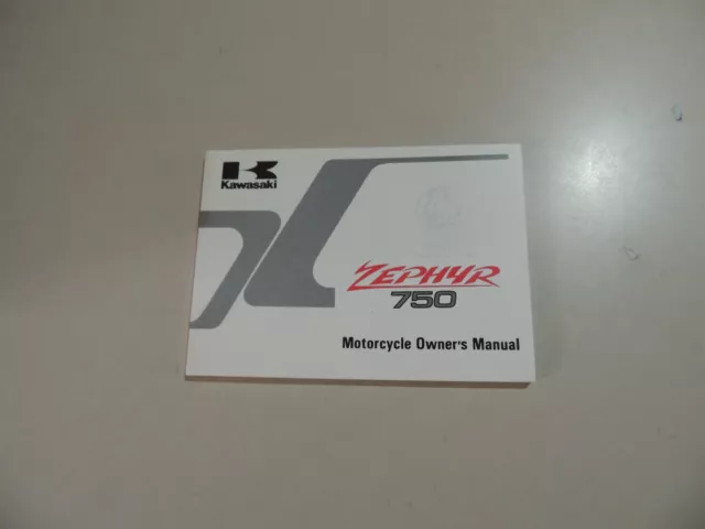 1996 Driver's Manual Operating Instructions Kawasaki 750 Zephyr ZR750-D1