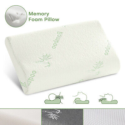 Orthopaedic Pillow Head Neck Support Contour Memory Foam Pillows W/ Pillowcase