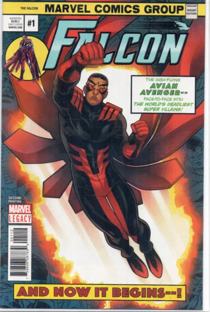 FALCON #1 RARE Non Lenticular 2nd Print Elizabeth Torque Homage VARIANT 2017