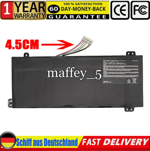 K KYUER A31-M15 Accu Voor Medion Akoya, MaiBenBen, Pegatron – 11,4V, 41Wh, 3-cels – Vervangt 40068772, 0B23-01Q9000 – 18 Maanden Garantie