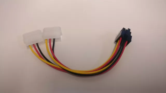 2x 4 Pin IDE/Molex weiblich auf 6 Pin PCI Express (PCI-E) weiblich Stromadapter