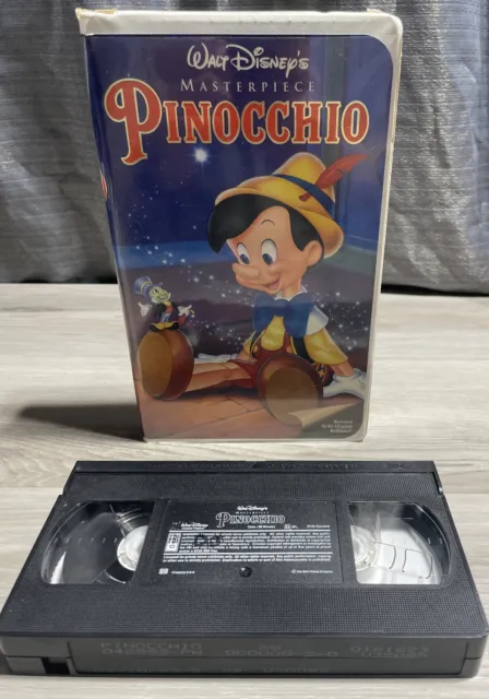 Walt Disney’s Pinocchio VHS  Masterpiece Collection VTG Clamshell Case Tested