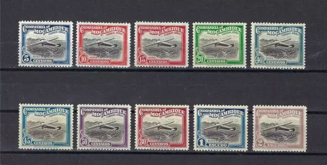 Mozambique Company 1935 Sc# C1/12 Airmail Plane Airplane Portuguese 10 stamp MNH