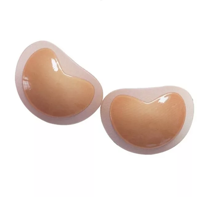 1 Pair Women Bikini Push Up Sponge Bra Pad Breathable Chest Pad (Champagne)