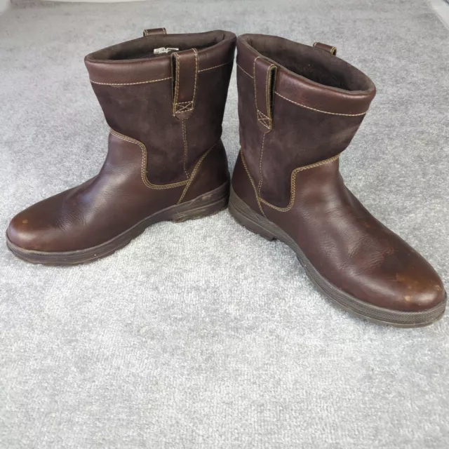 CLARKS RYERSON PEAK Boots Mens 12 Leather Wool Insulated Waterproof ...