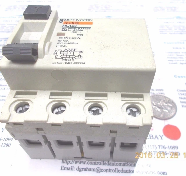Multi 9 Rccb MERLIN GERIN MULTI9 RCCB Circuit Breaker 4-pole 40A 415V $40.00 - PicClick