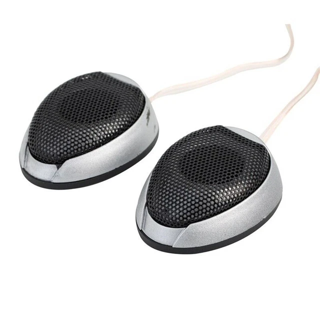 Tweeter Altoparlanti Auto Cupola 2pz Parte Argento + Nero 1000W Sistemi Audio
