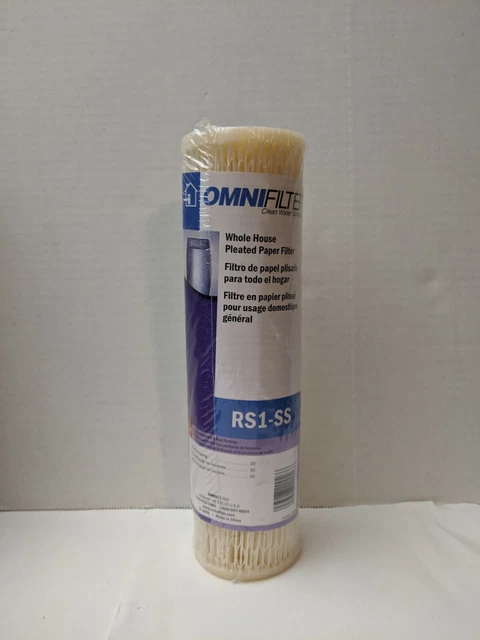 Filtro de papel plisado para toda la casa Omnifilter RS1-SS clasificación micro 20