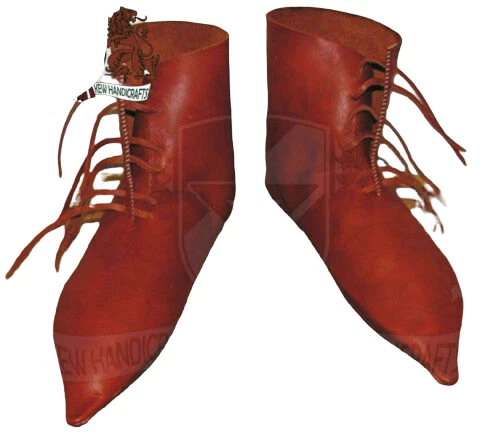 Scarpe da combattimento antiche vichinghe romane medievali in pelle stivali armatura piede