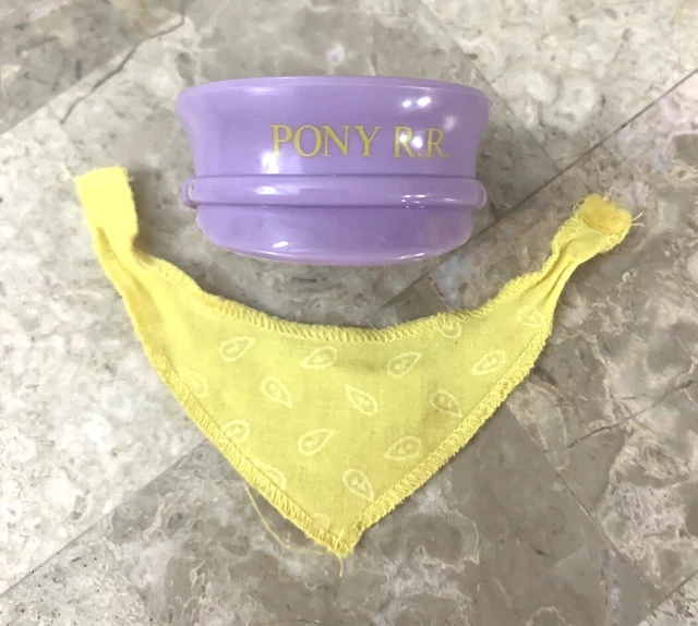 Vintage My Little Pony G1 Big Brother Steamer Hat Yellow Bandana Accessory Lot!